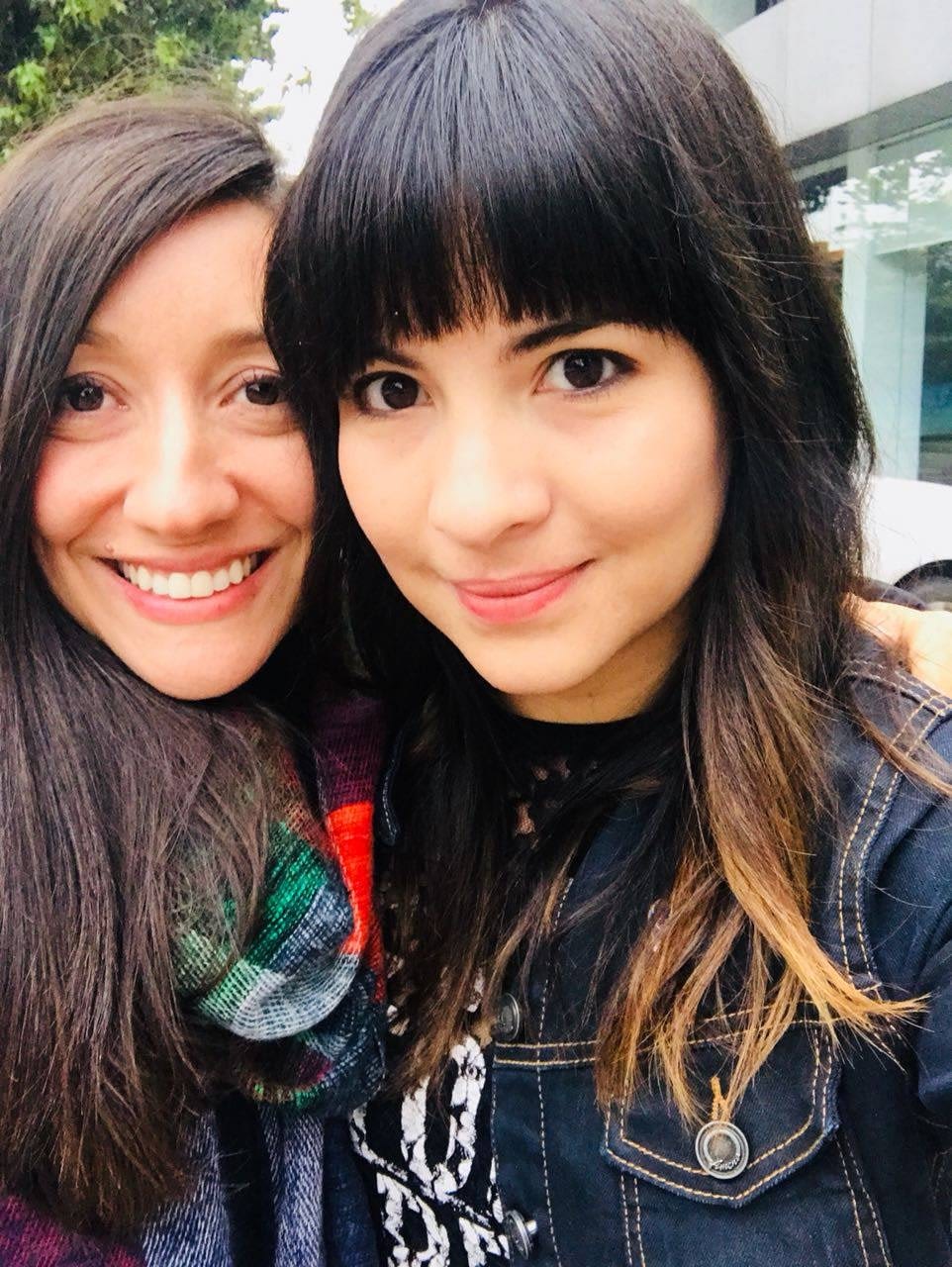 Yu and I one day in Bogota (before the cancer)...