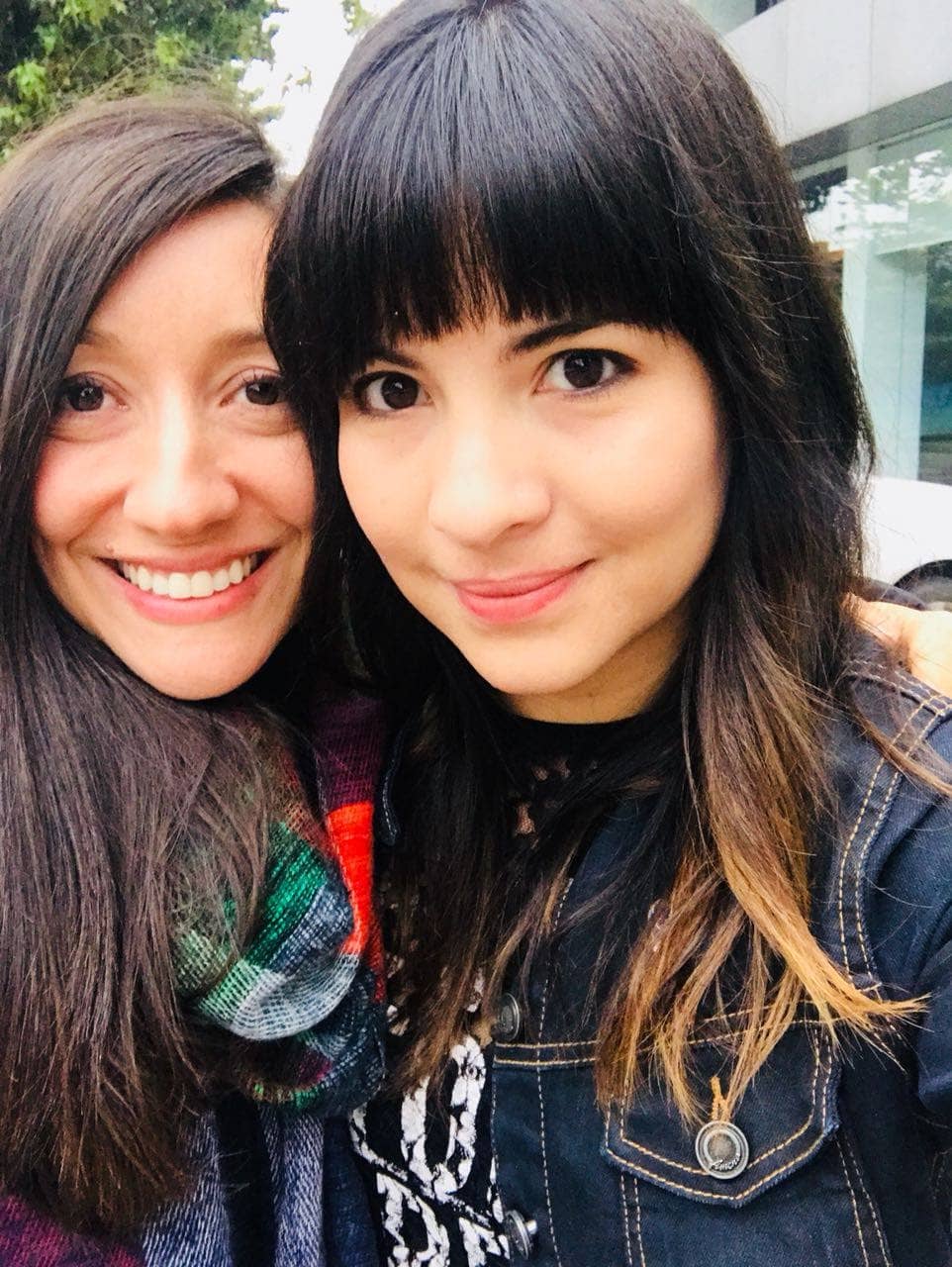 Yu and I one day in Bogota (before the cancer)...